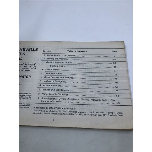 1974 CHEVROLET CHEVELLE OWNERS MANUAL. VINTAGE. Read - Picture 6 of 10